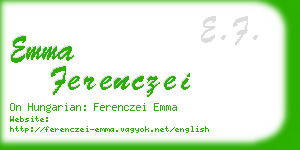 emma ferenczei business card